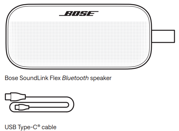 Bose SoundLink Flex Bluetooth Speaker-WHAT’S IN THE BOX